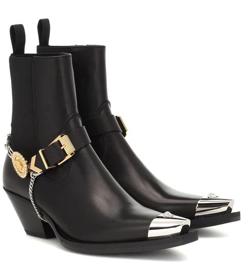 versace combat boots|versace cowboy boots.